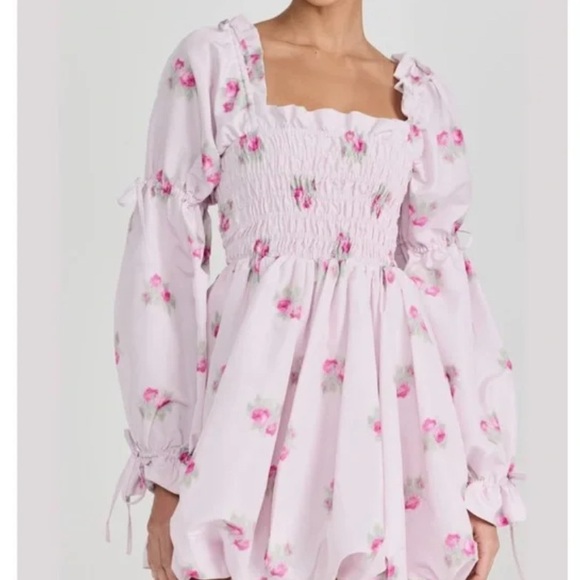 LoveShackFancy Janey Dress Berry Moment, Size XL - Picture 2 of 4